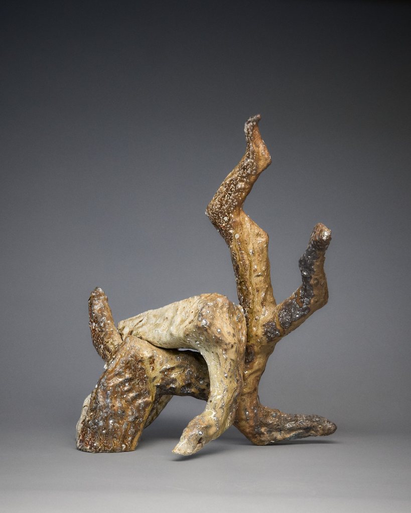 sculpture fréderic campain enlacement anagama abstrait maelle caborderie